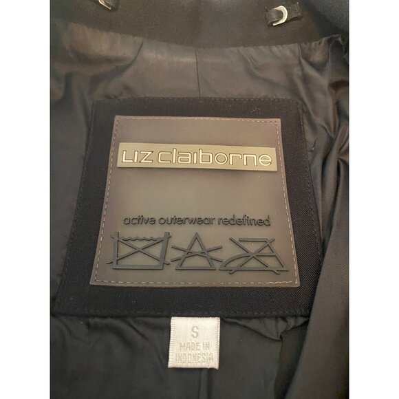 Liz Claiborne Black Zip-Up Jacket Pockets Active Outerwear Redefined Small - Picture 4 of 12